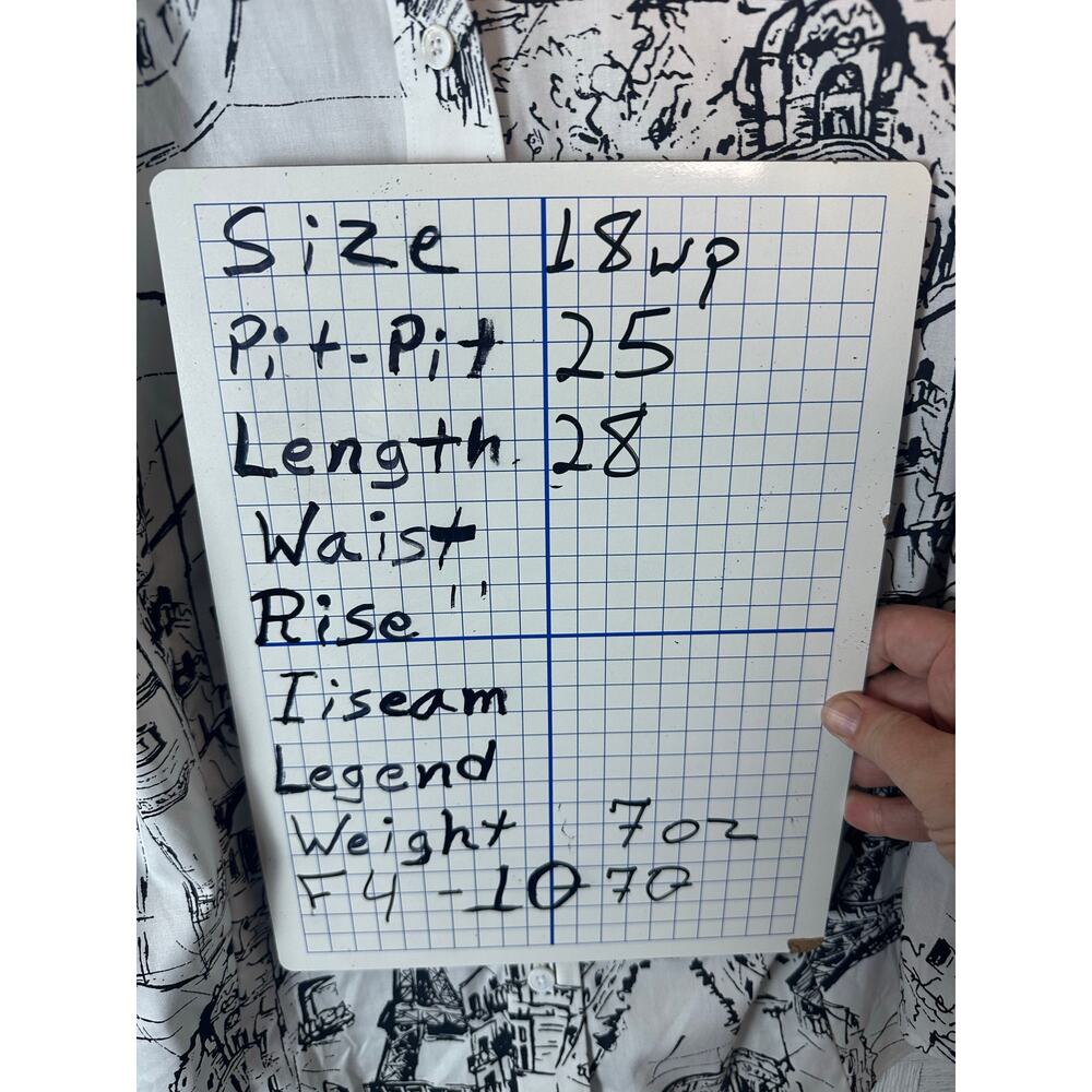 Talbots women’s blouse, black white scenic print Feminin modern plus size petite - Picture 7 of 7